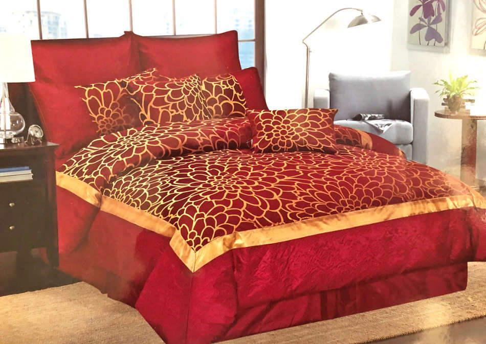 Blankets & Comforters New Arrival ! Queen Size 10pc Red Designer